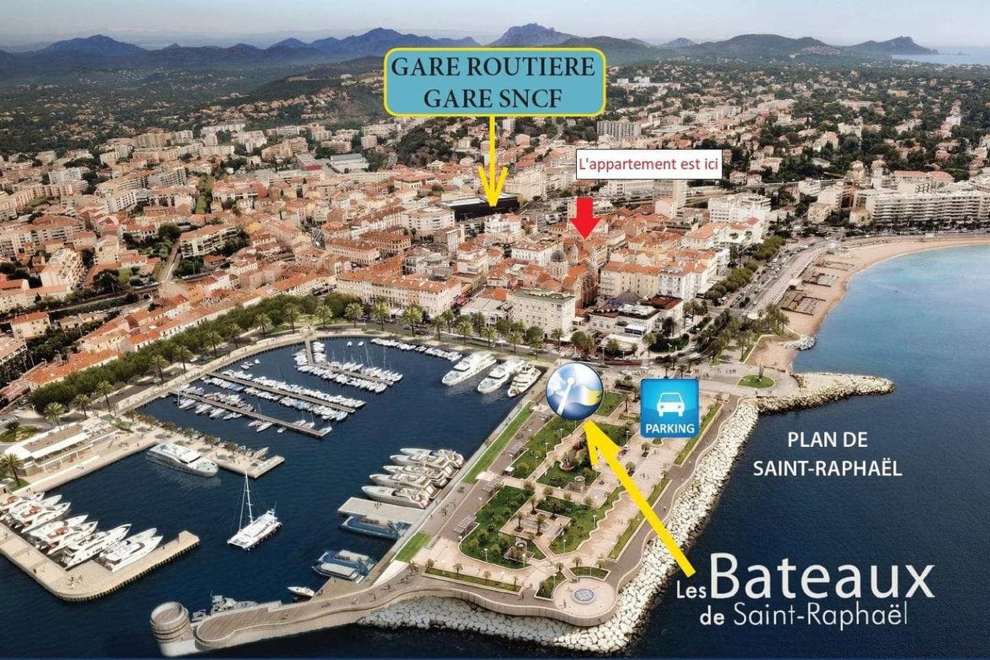 F2 chambre en duplex (calme) plein centre ville 1 min de la plage
