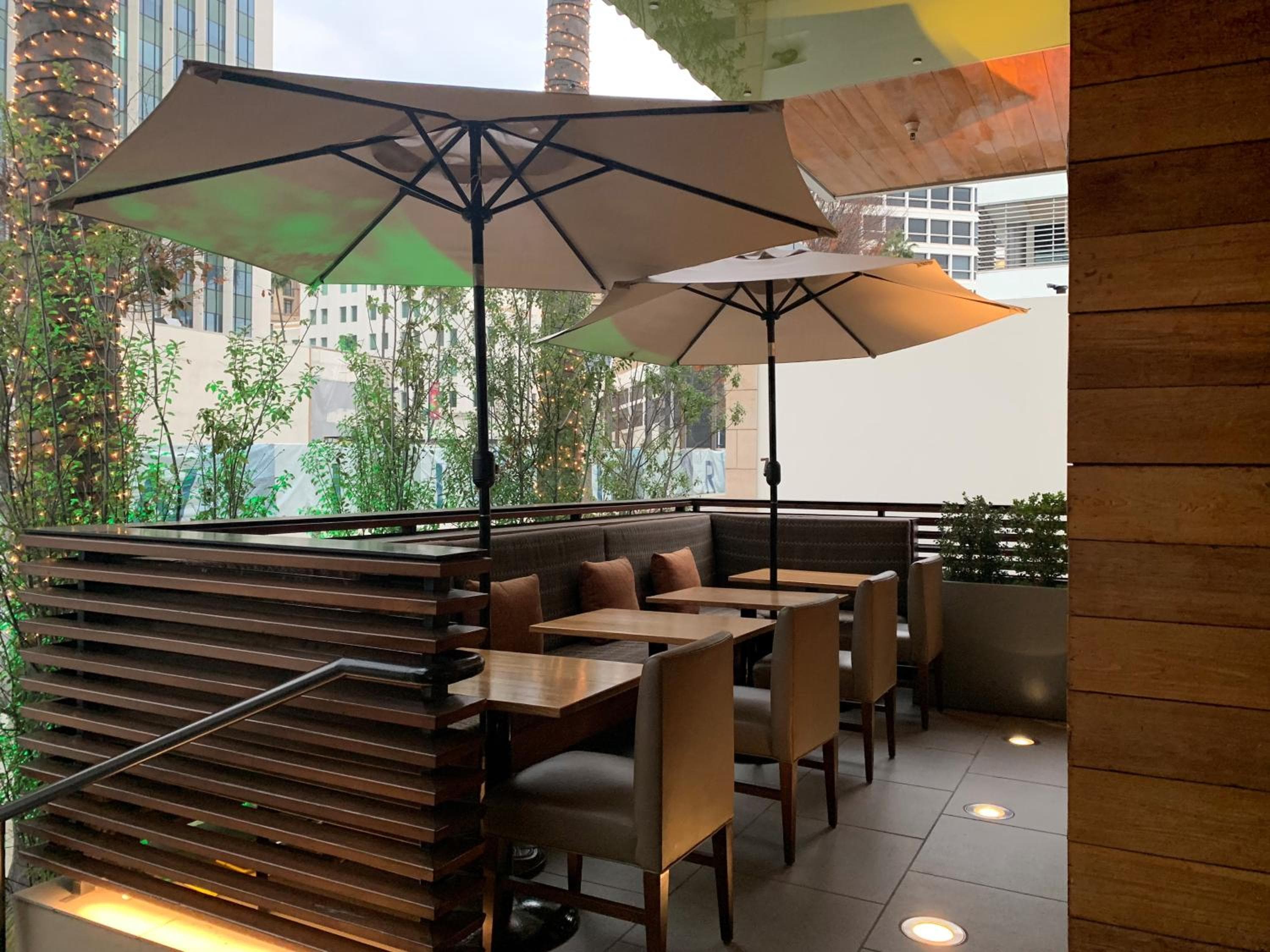 outdoor seating area
