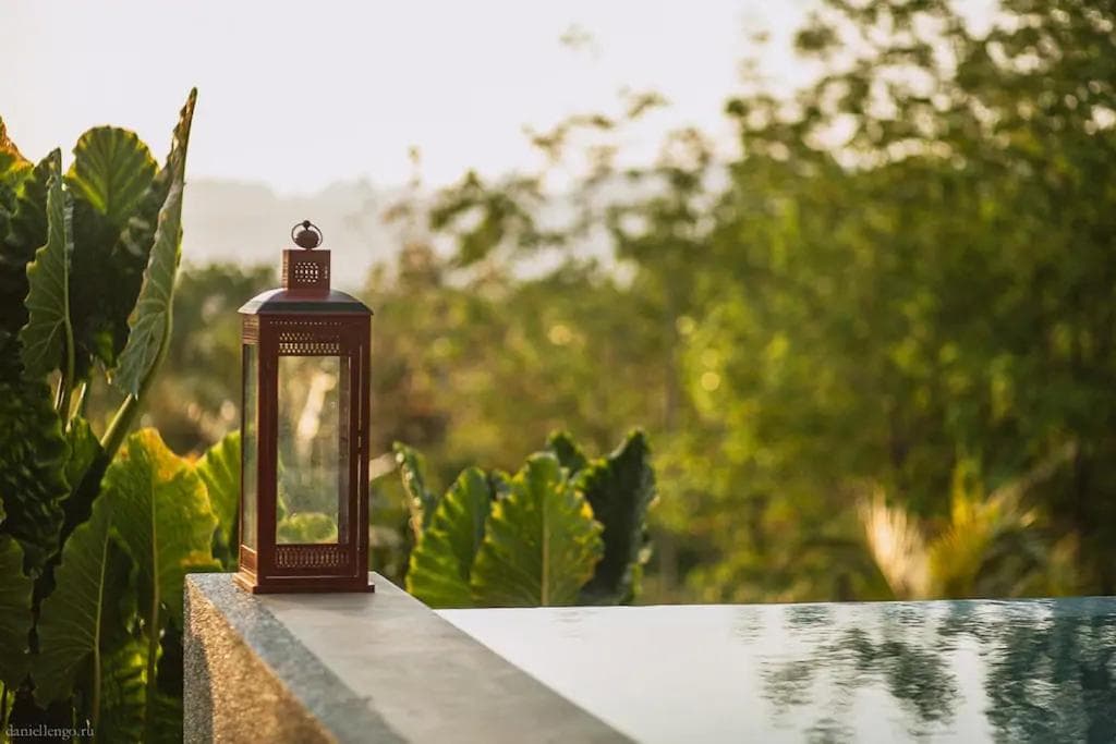 Romantic Tropical Retreat with Sunset & Rice Field Views