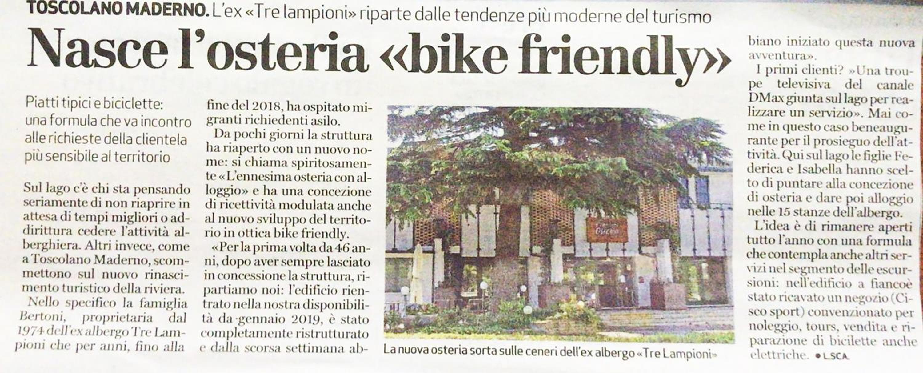 Ennesima Osteria con Alloggio - Bike Hotel