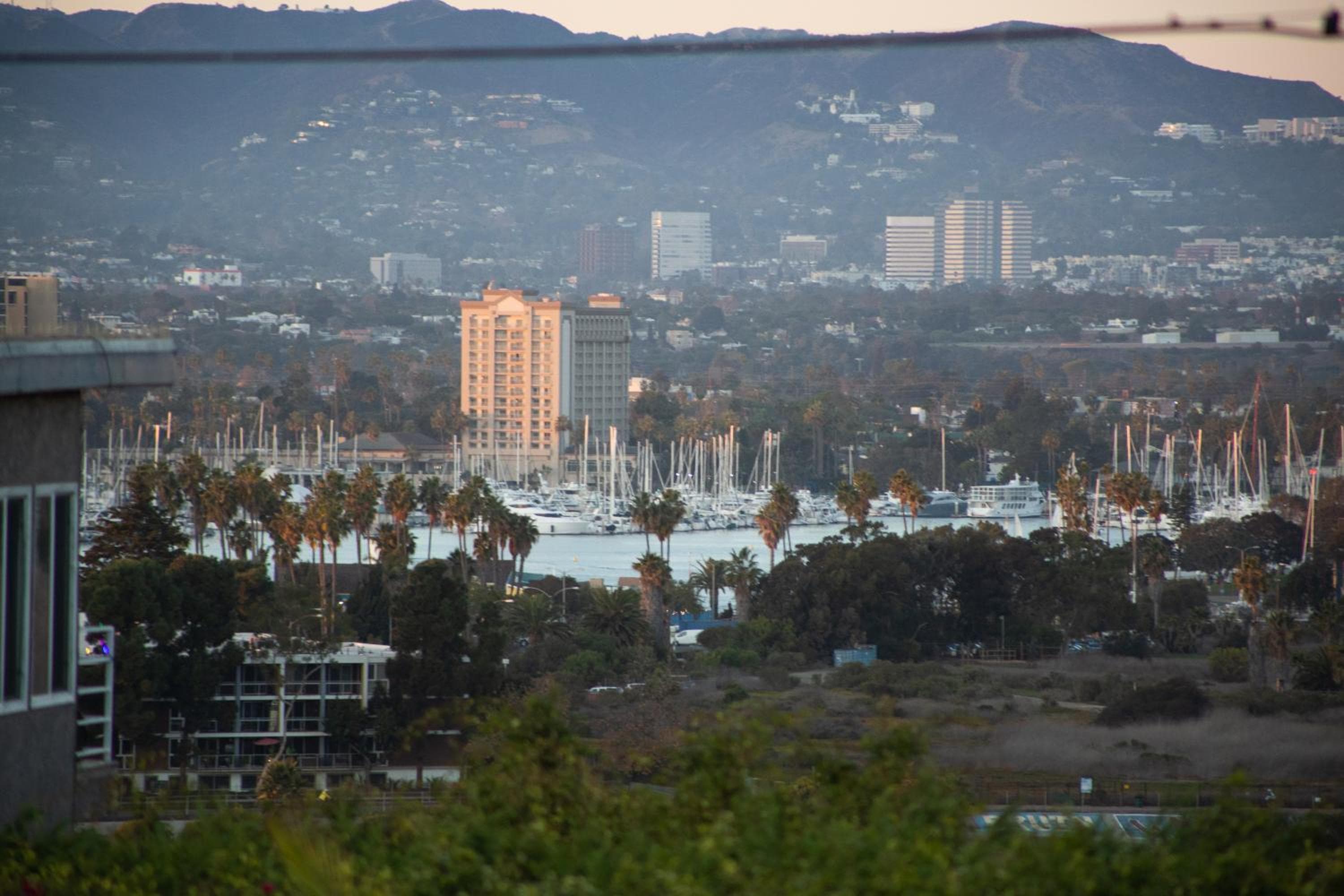 Overlooking Marina del Rey sailboats, is Green Ginger Playa Del Rey on the bluff,