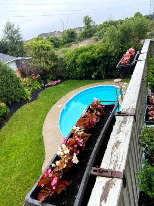 Poolside entire lower level apt