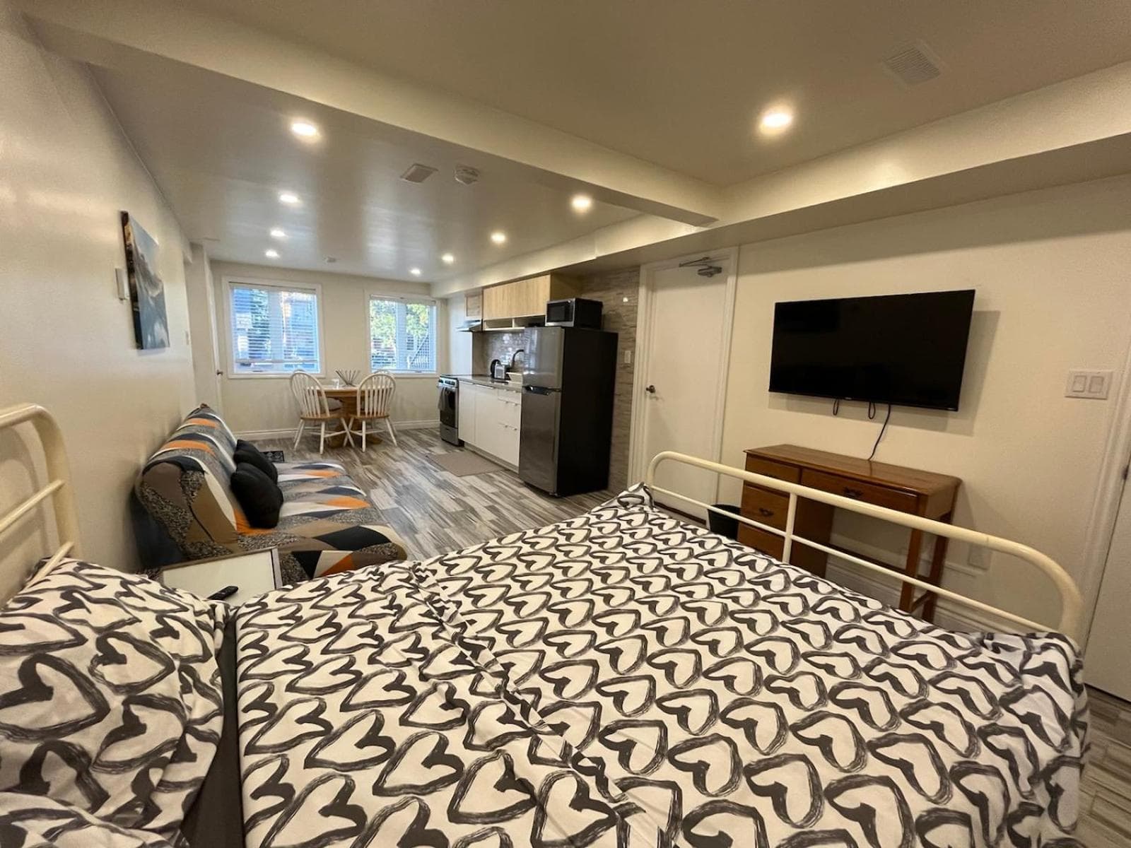 Modern studio with kitchenette and bath