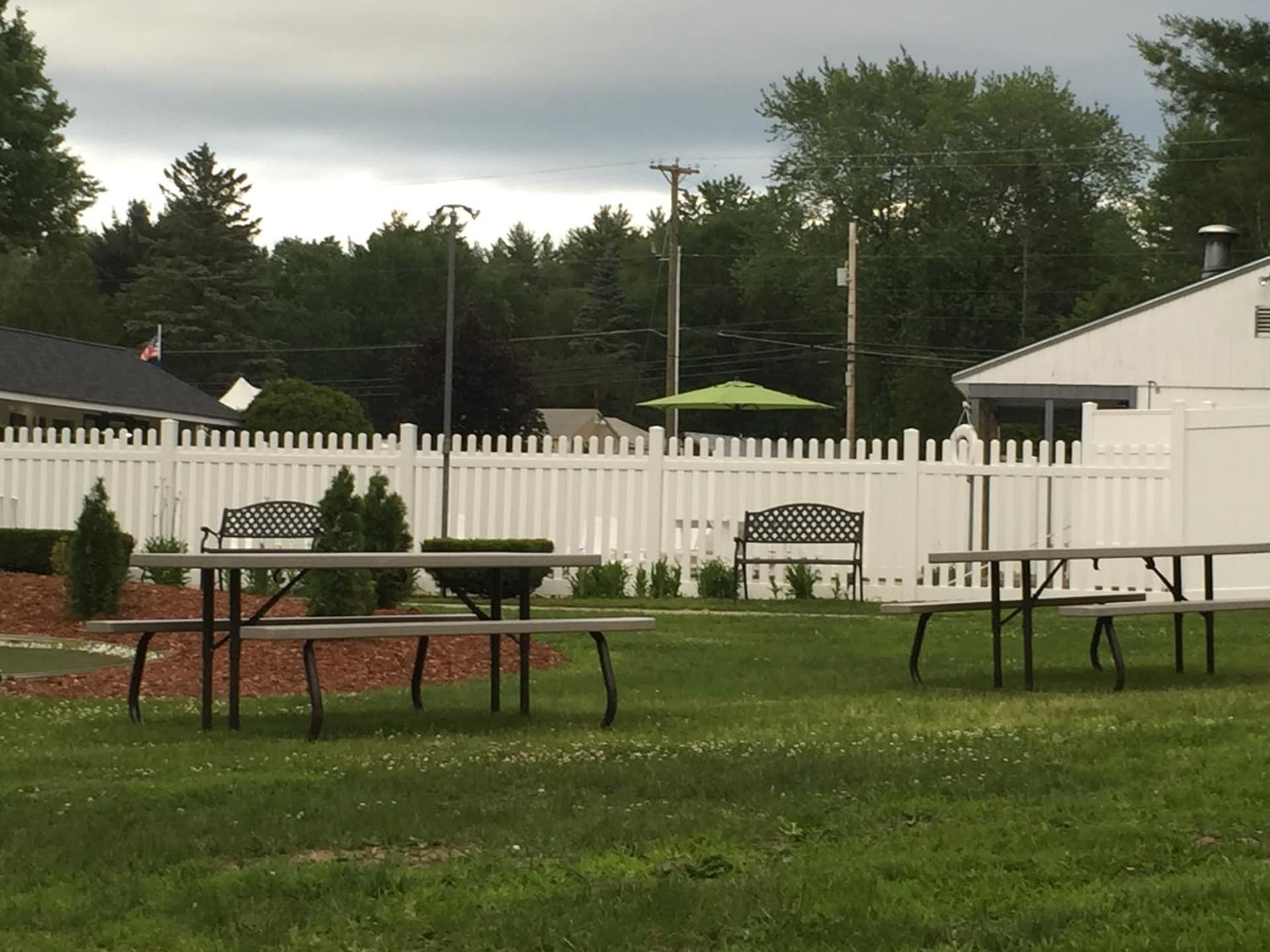 outdoor seating area