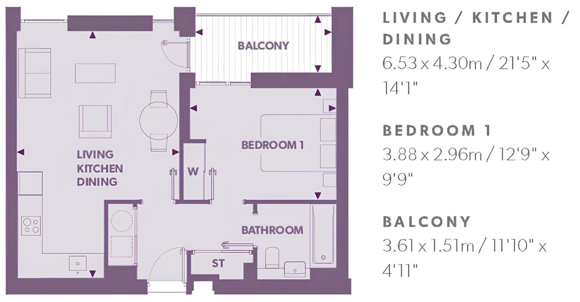 Spacious East Croydon serviced apartment: 13 mins to London