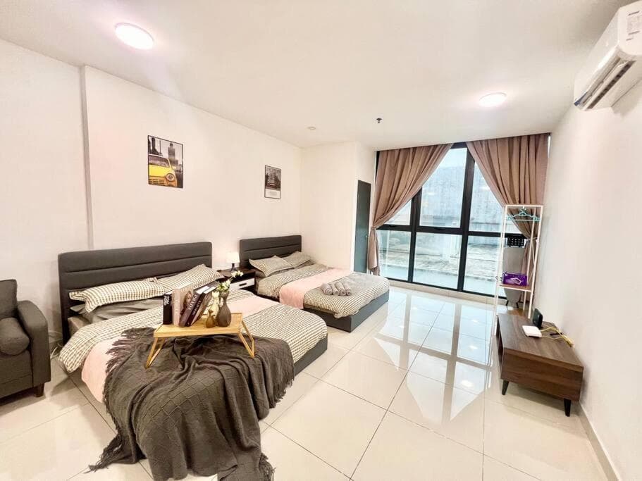 AS 1-6pax Atria Mall Cozy Studio 2QBeds Damansara
