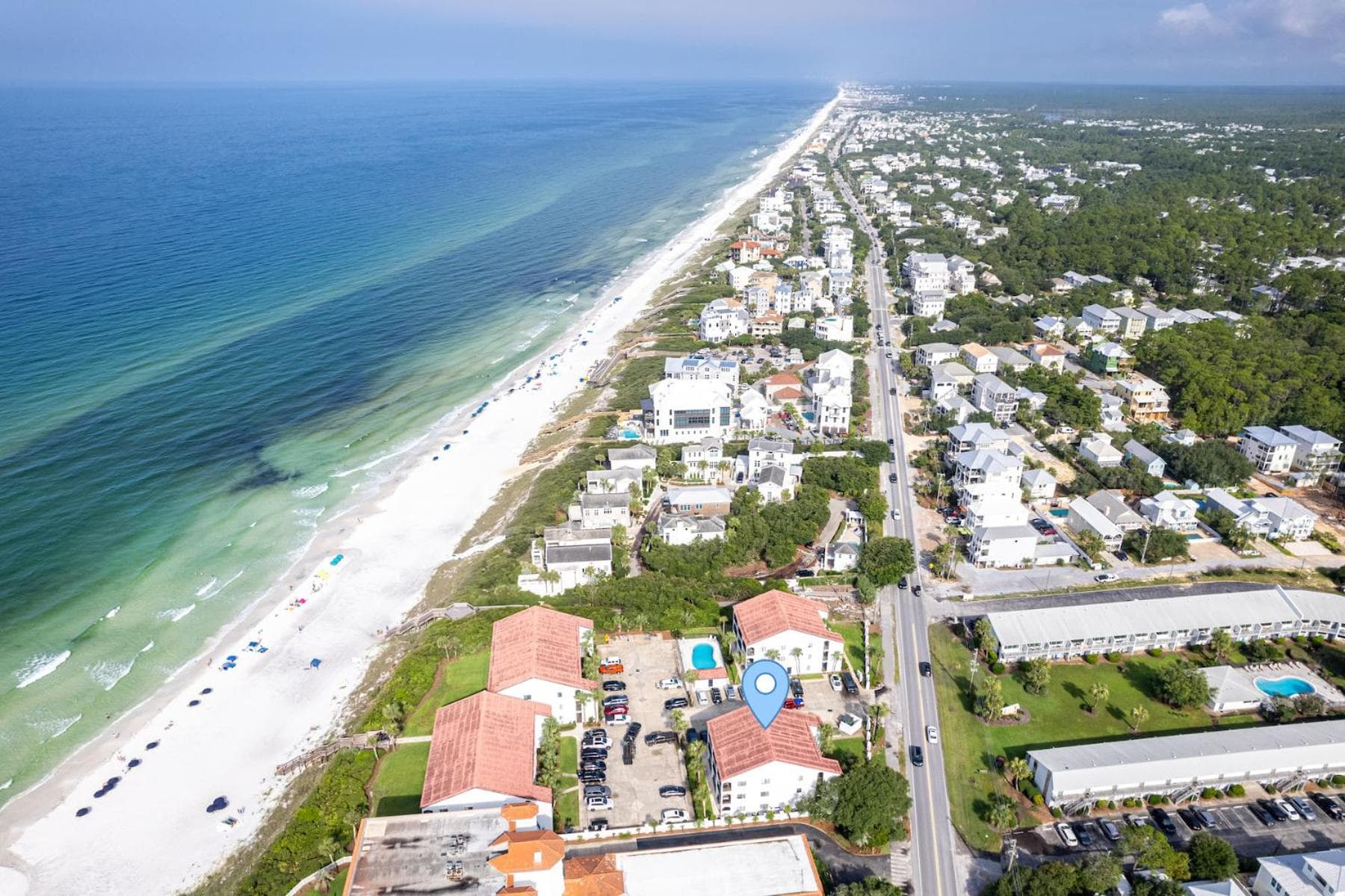 Palms of Seagrove D5, Steps to the Beach, Sleeps 4, Pool, 2 bikes and 5 mins from Seaside