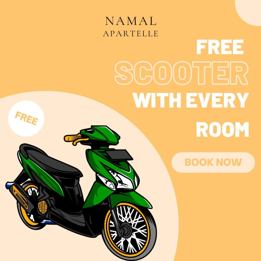 Namal Apartelle - Free Scooter & GYM access