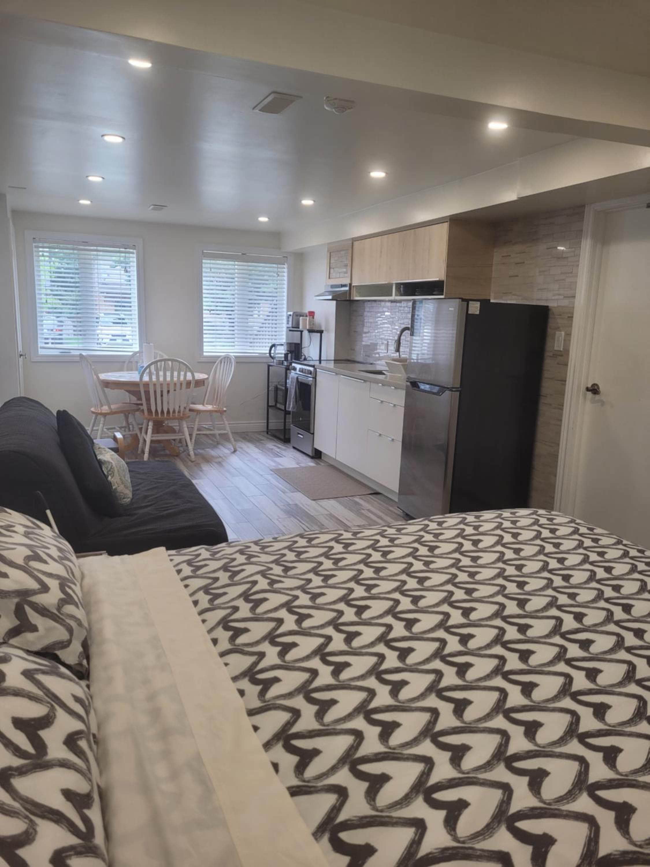 Modern studio with kitchenette and bath