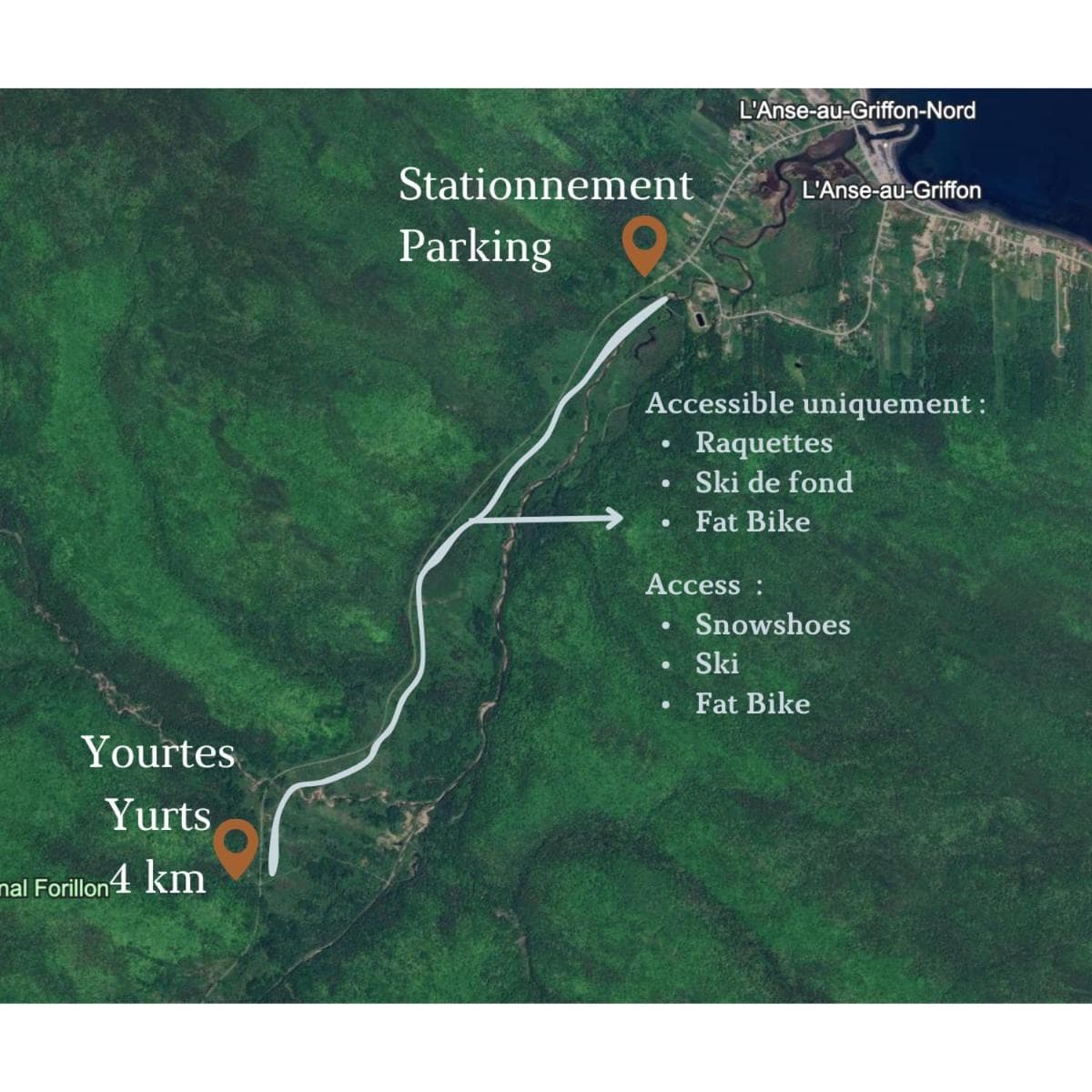 Yourtes Forillon - à 4km de marche 4km walk