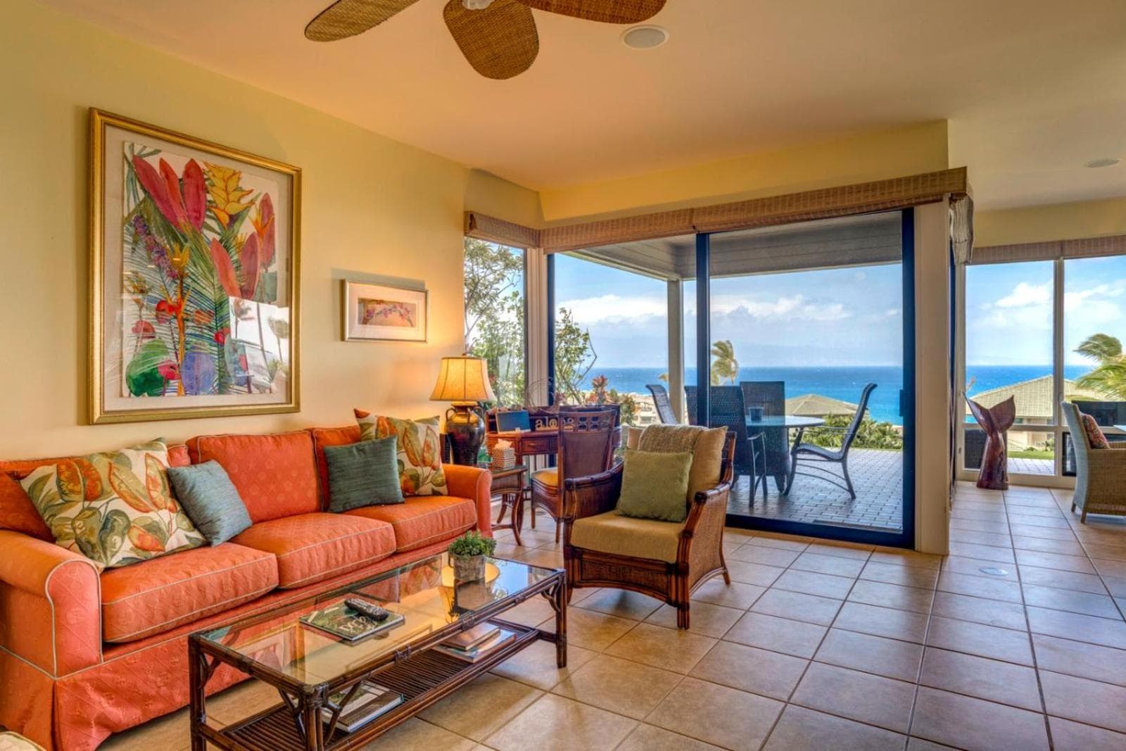KBM Resorts: Kapalua Bay Villa KBV-14G4 Sweeping Ocean Views Walk to Beach Includes Rental Car