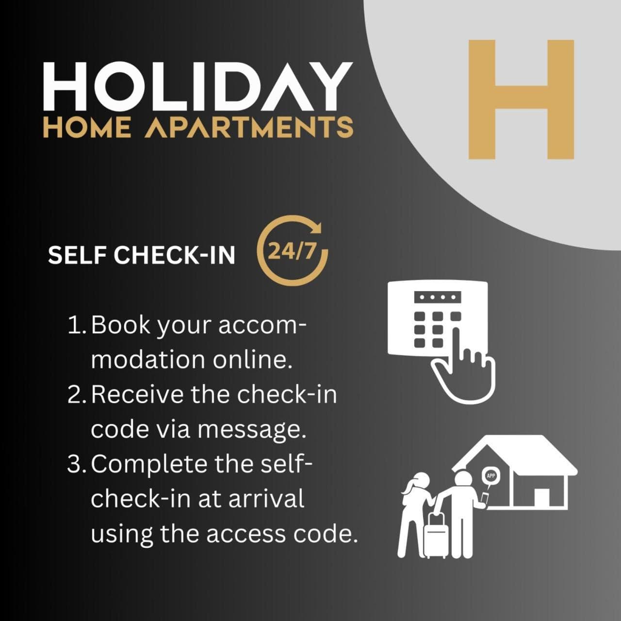 HolidayHome Apartments I Airport Deluxe Condo with Terrace
