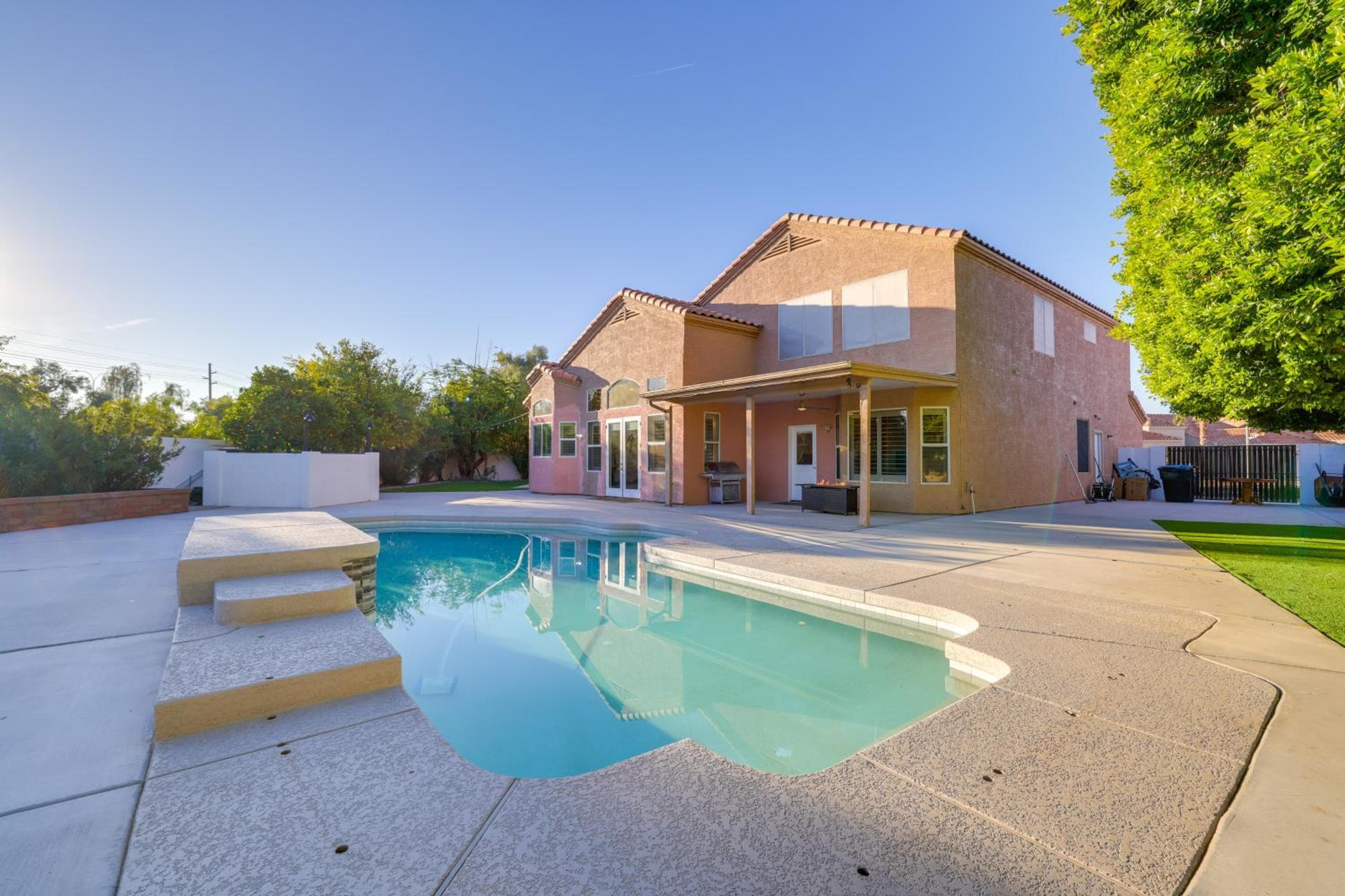 Pool + Patio: West Chandler Villa Retreat