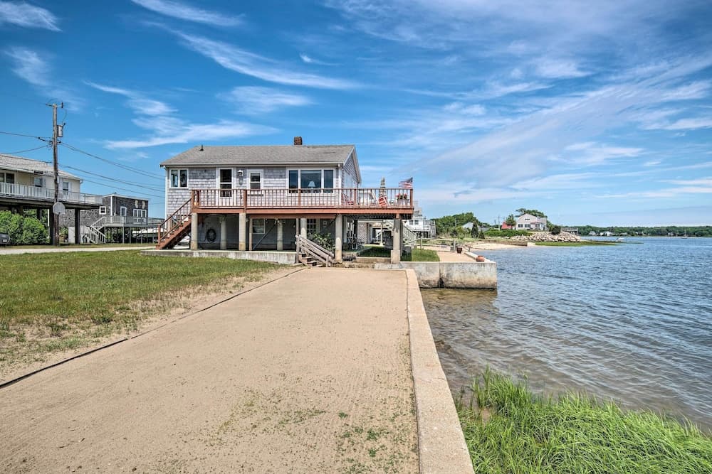Deck & Beach Access: Waterfront Cape Cod Cottage