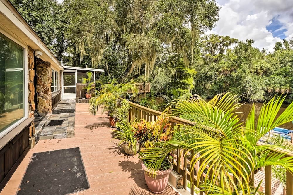 Lush Riverfront Escape w/ Private Boat Dock!