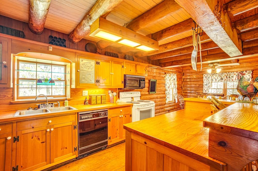 Waterfront Livingston Log Cabin w/ Private Dock!