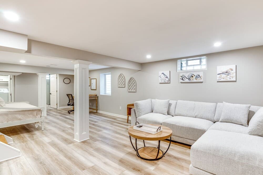 Screened Patio & Fire Pit: Modern Westerville Home