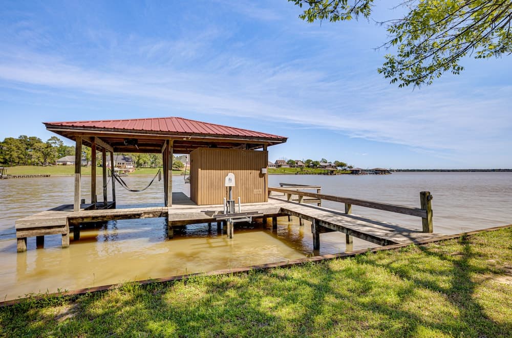 Waterfront Livingston Log Cabin w/ Private Dock!