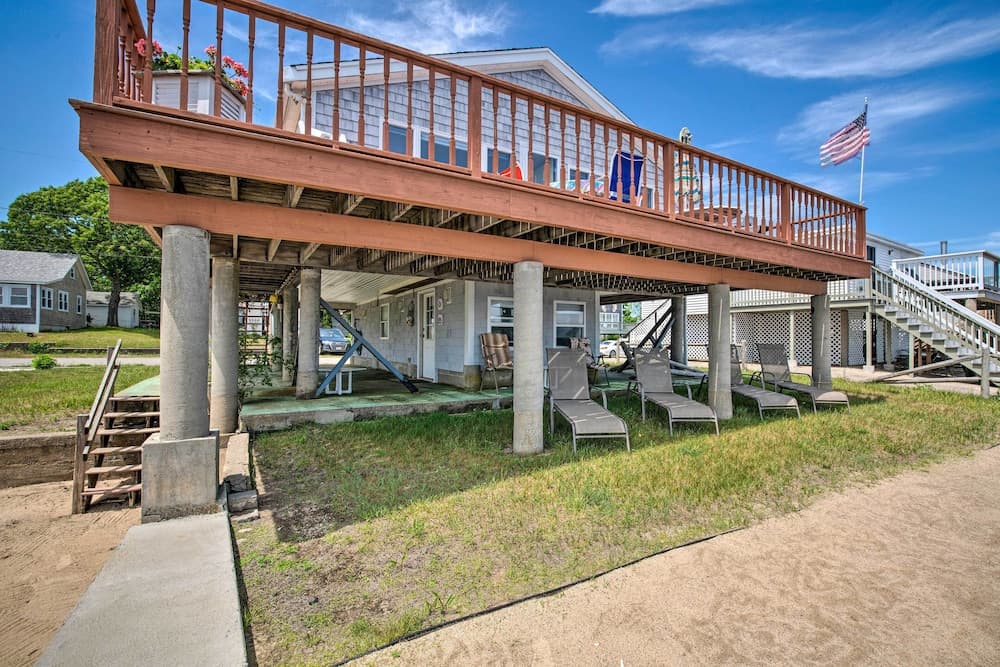 Deck & Beach Access: Waterfront Cape Cod Cottage