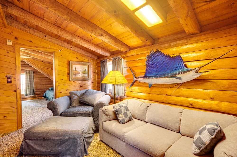 Waterfront Livingston Log Cabin w/ Private Dock!