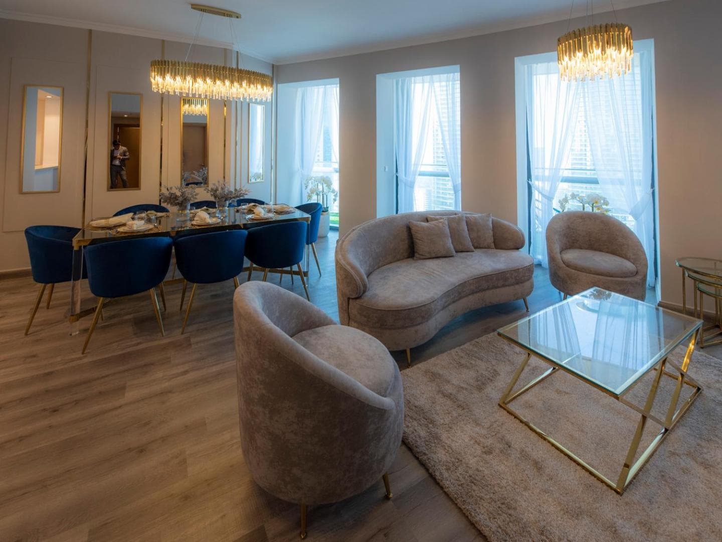 FIRST CLASS 3BR with full DUBAI SKYLINE & SEA view