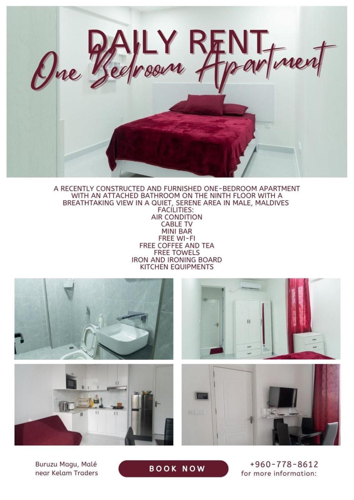 Resting View Maroon - One Bedroom Apartment