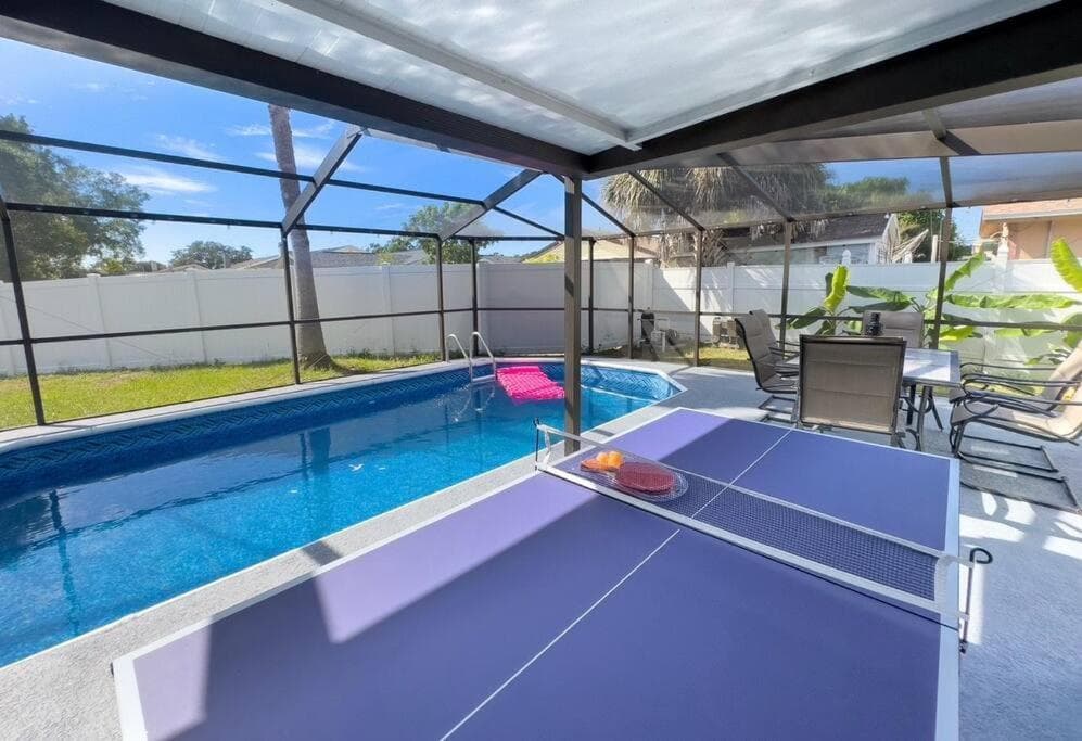 Boho Zen style pool home 3/2 ping pong BBQ
