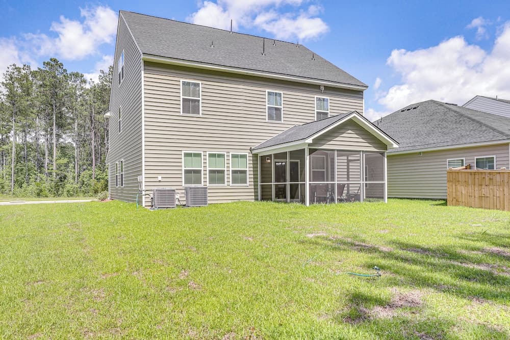 Patio & Backyard: Spacious Home in Moncks Corner